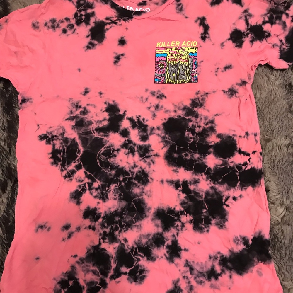 Pink and Black Tie-Dye Kids Shirt